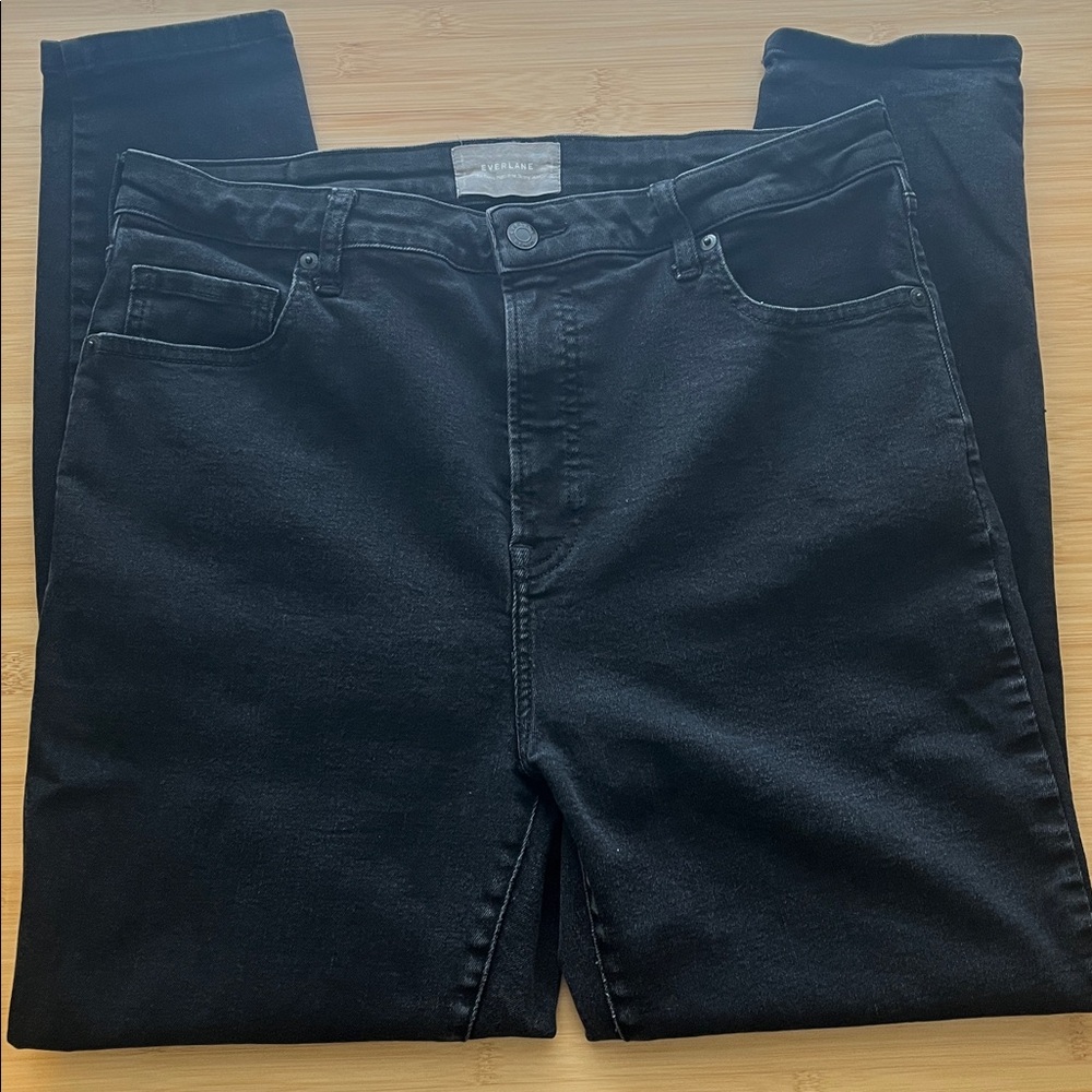 Everlane The Curvy High Rise Skinny Jeans Black 33